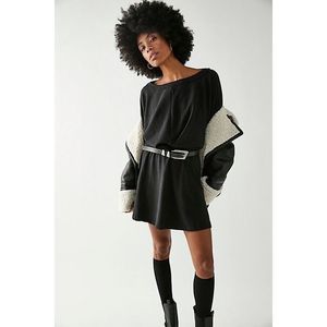 New Free People FB Beach Santa Maria Mini Dress Size Medium Black